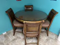 Solid wood table set