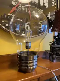 ike New Glass Light Bulb NoveltyTable Light Lamp.  