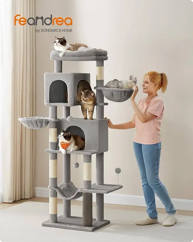 Large Cat Scratching Post 175 cm High XL Multi-Tier Cat Tree wit in Accessories in Markham / York Region - Image 2