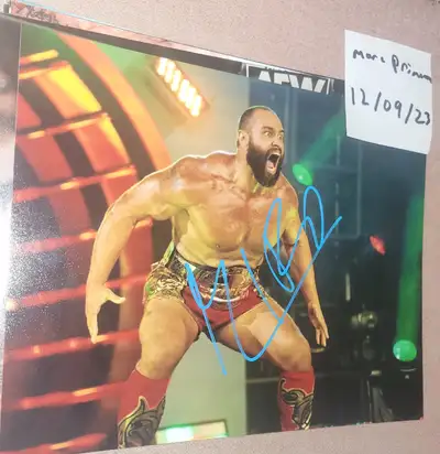 Miro signed 8x10 picture AEW WWE Wrestling / Photo signée Lutte, View more