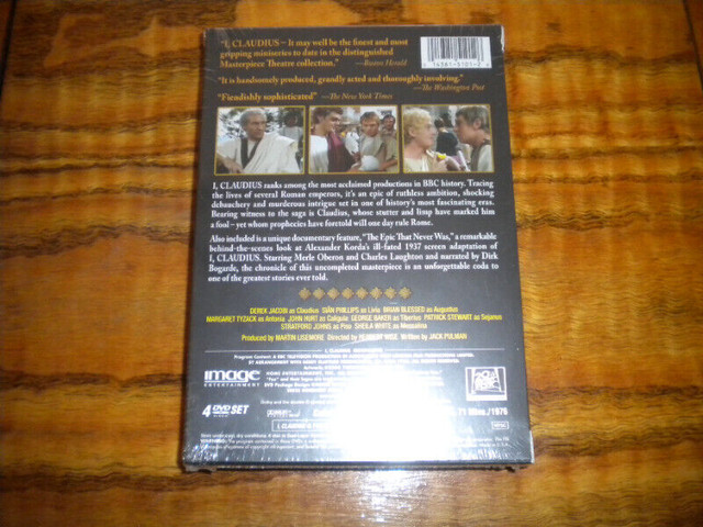 I Claudius Remastered Edition 4 DVD Set  New Sealed in CDs, DVDs & Blu-ray in Oakville / Halton Region - Image 2