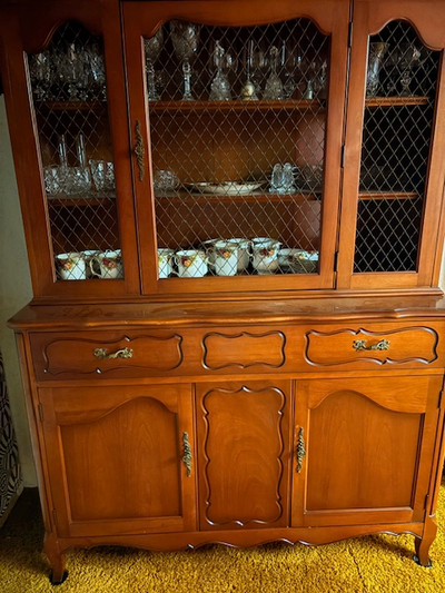 Vintage Dining Room Table, Chairs & China Cabinet with Buffet., View more