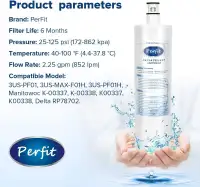Filtre à eau sous évier PerFit 3US-PF01