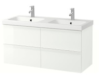 GODMORGAN bathroom vanity, white, 47 1/2x18 1/2x22 7/8"