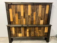 Solid wood bed