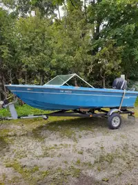 15 Ft Grew Boat, 40 hp Motor and Trailer