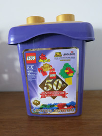 LEGO DUPLO BUCKET with GOLD BRICKS, 50th Annivers., new, age 2-5