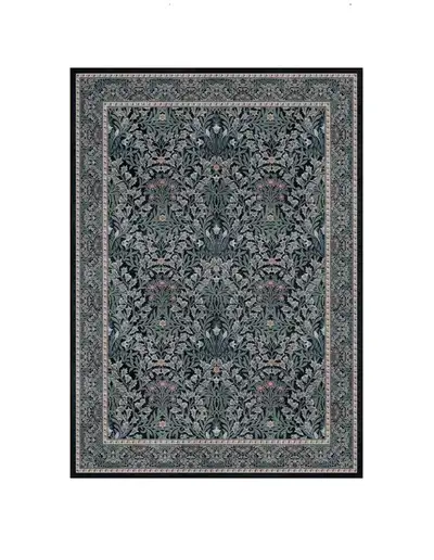 5x7 Washable Floral Area Rug, Black & Gray Non-Slip Carpet, View more