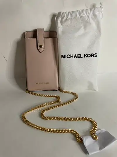 Signature Michael Kors Pink Crossbody Phone Case / Wallet, View more