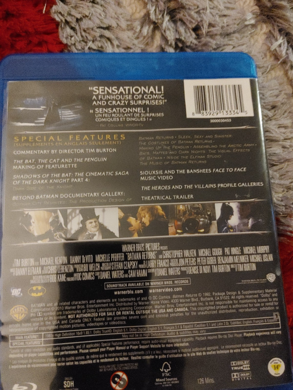 BATMAN RETURNS BLU RAY dans CD, DVD et Blu-ray  à Région d’Oakville/Halton - Image 2