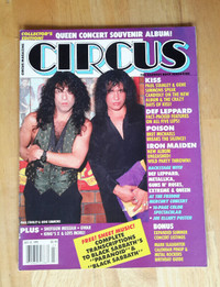 Circus magazine july 31 1992 Kiss Def Leppard Poison Iron Maiden