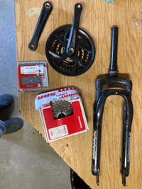  Assorted parts, and two bikes 