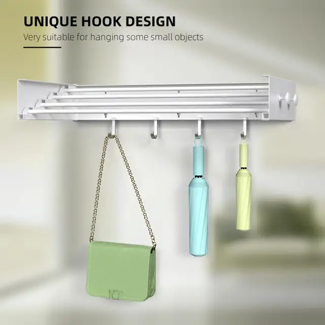 ❤️✅NEW IN BOX: Retractable Wall Mounted Cloth Drying Rack in Bathwares in Markham / York Region - Image 4