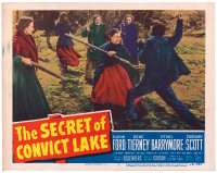 1951 The Secret of Convict Lake Western lobby Card Movie Poster
