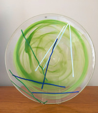 VTG KOSTA BODA BOWL "CONTRAST LIME" ANNA EHRNER SWEDEN