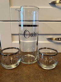 You Me and Ours Banded Carafe Wine Set
