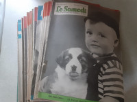 LOT DU MAGAZINES QUEBECOIS LE SAMEDI VINTAGES ANNES 1950