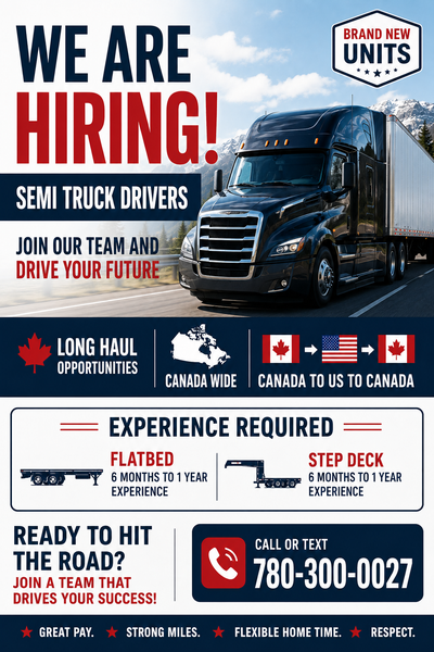 Hiring Semi Truck driver, View more