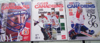 3 CALENDRIERS/CALENDARS PATRICK ROY CANADIENS DE MONTREAL 93-96