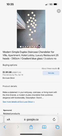 Modern chandelier worth brand new 