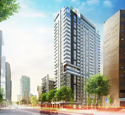 Fully Furnished New 1-Bedroom Suite at “The Moon” Downtown!