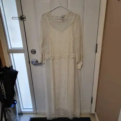 Papillon Fancy Dress - Size M - Cream Colour, View more