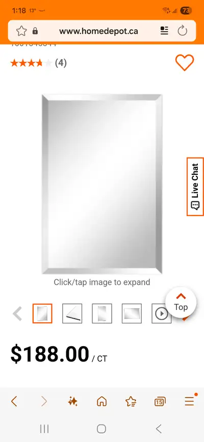 Beveled edge mirrors, View more