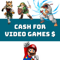 CASH For Video Games contact for prices