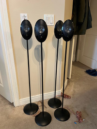 Kef Egg Surround Speakers with stands