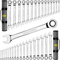 ToolGuards 33pcs Ratcheting Wrench Set - Ratchet Wrench Set