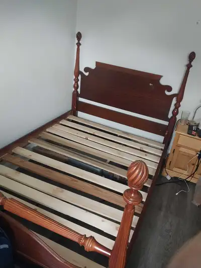 antique double bed frame with slats, View more