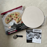 15” Pizza Baking Stone, Serving Rack & Cutter by Farberware