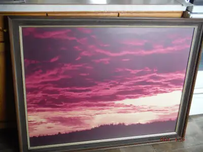Beautiful Courtney Milne framed sunset/sunrise photograph, View more