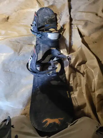 Burton custom X snowboard with bindings, View more