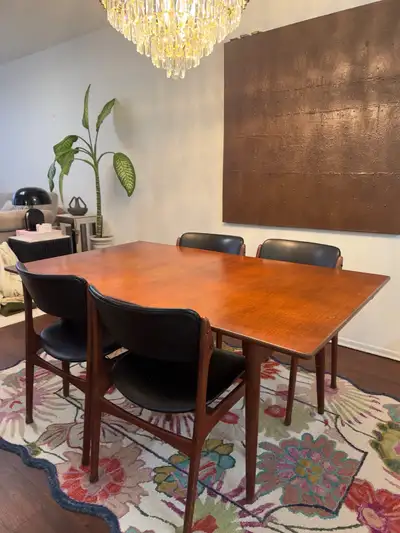 Danish Mid Century Modern Teak Draw Leaf Table, View more