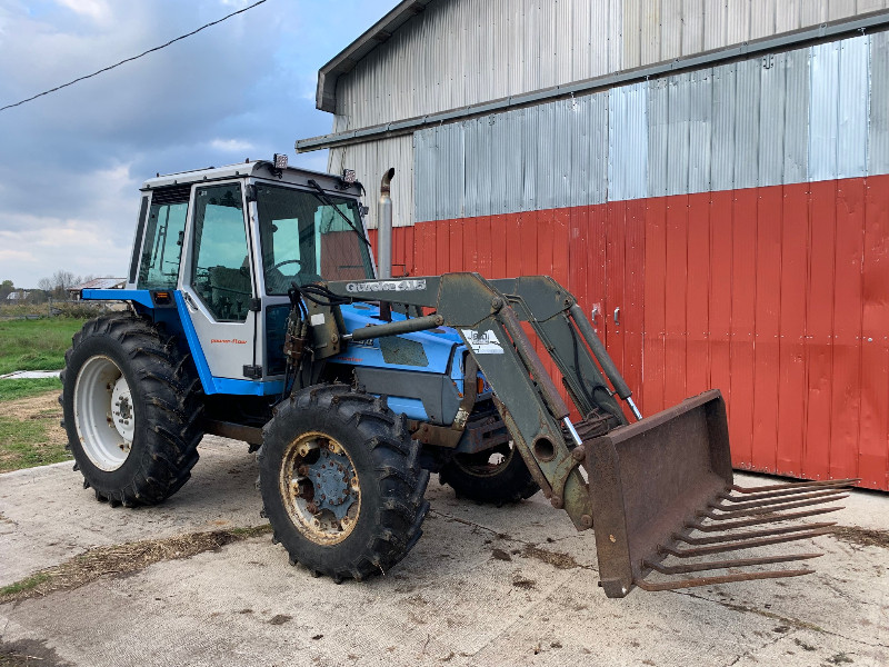 Landini 8880 Cab Tractor with Alo Loader and 3 Attachments Farming
