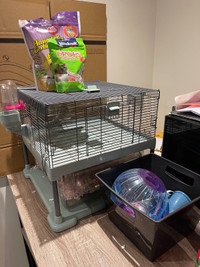 Hamster Cage and Supplies