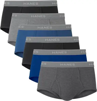Hanes Mens 6-Pack Mid-Rise Briefs-Underwear, View more