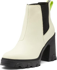 SOREL Women's 7.5 Brex Heel Chelsea Waterproof Leather Rain Boot