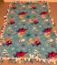 Frozen no sew tie fleece blanket 68 inches x 44 inches