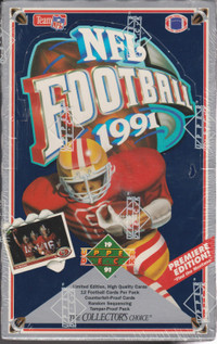 UPPER DECK Football … Inaugural 1991 Edition … BOX=$60 / SET=$50