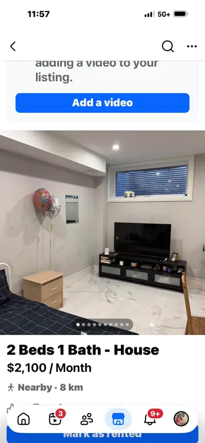 Two bedrooms basement apartment for Rent in a newly built beautiful house, a very prominent location...
