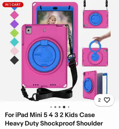 Kids Shockproof Case For iPad Mini 5 ,Case+ Stand+Strap, View more