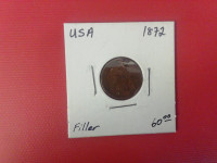 1872 USA One Cent Coin