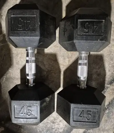 A pair of Dumbbells, YORK, 2x45lb, View more