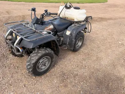 2000 Yamaha Big Bear 400, everything works great. 15 gallon Sprayer hooked up to handle bar switch....