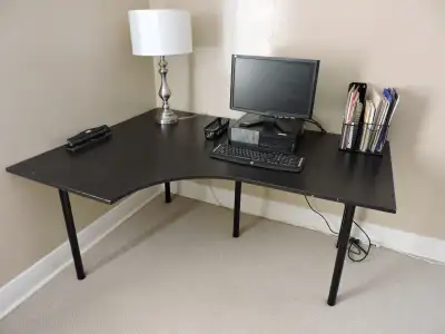 L-Shaped desk/art table., View more