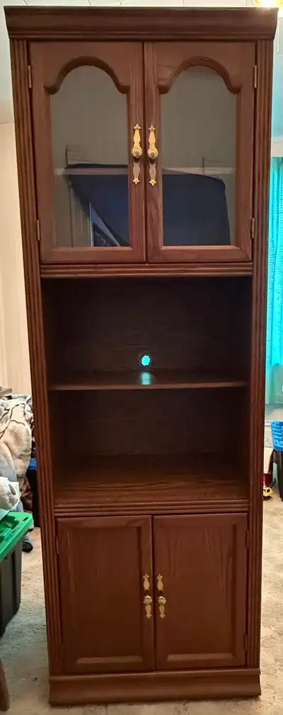 Wood china hutch