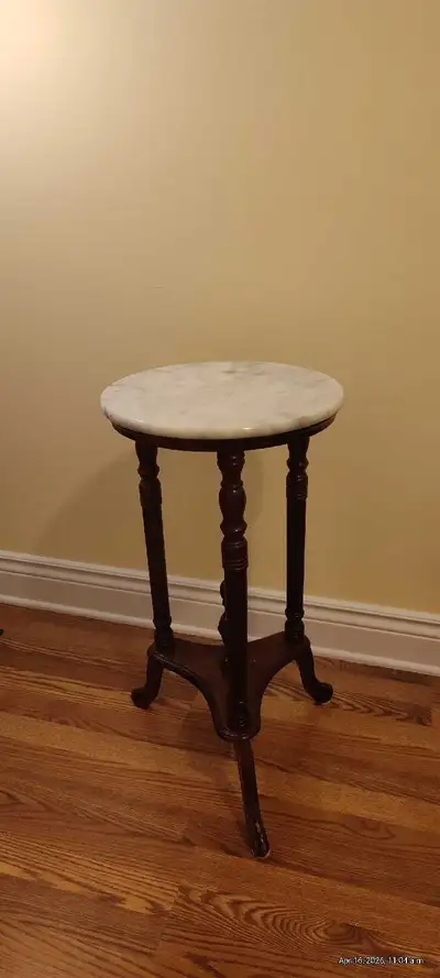 Marble top side table, View more