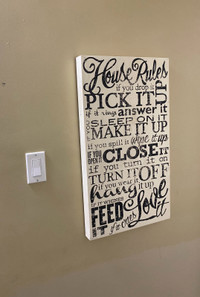 House of Rules Wall Art